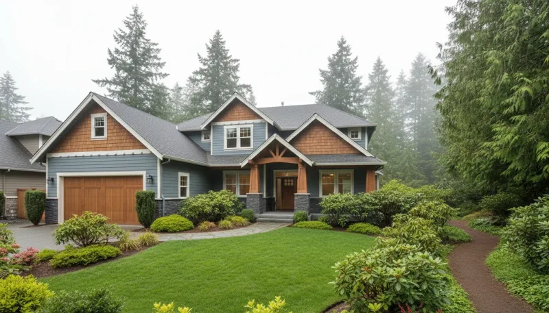 Pacific Northwest style home exterior in Redmond