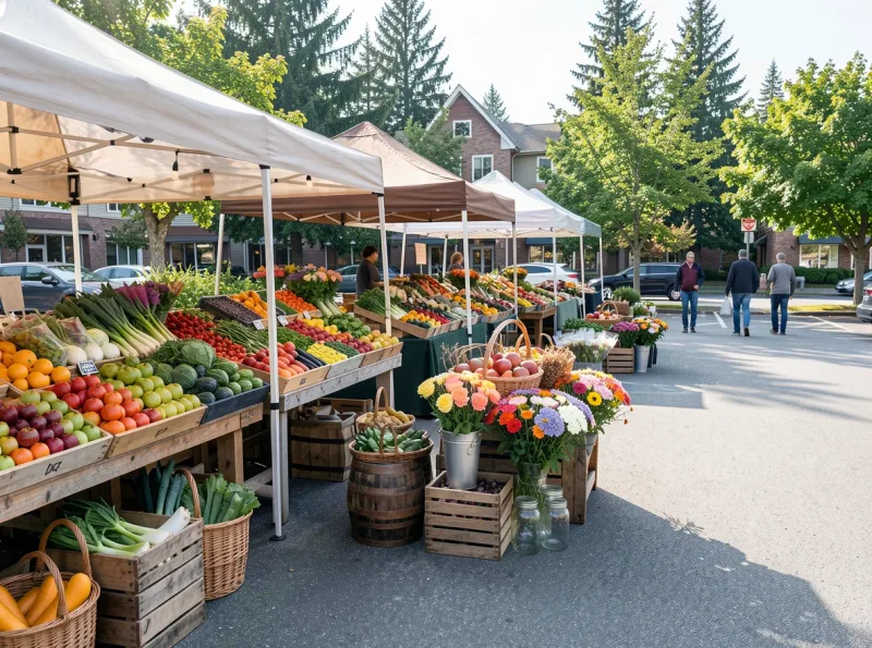 Woodinville farmers market atmosphere