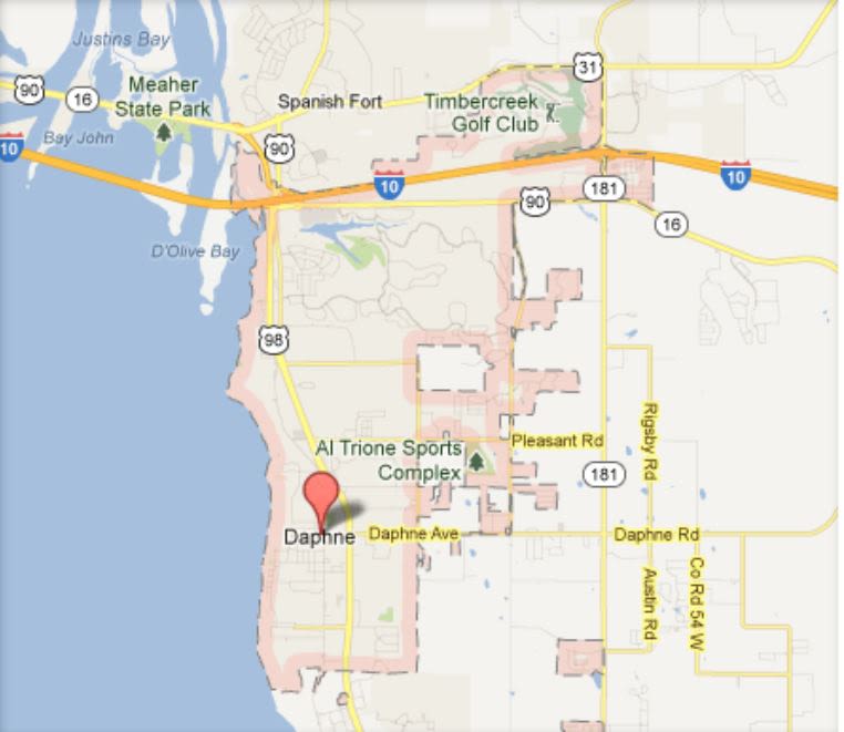 Daphne Map