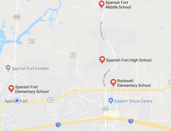 Spanish Fort School Map