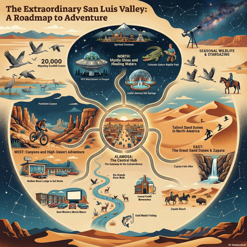 Highlighted sites in the San Luis Valley