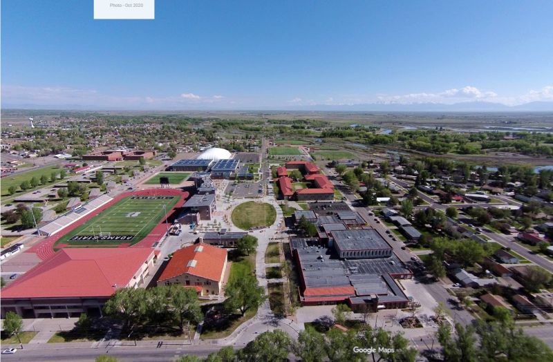 Aerial view of Adams State University
