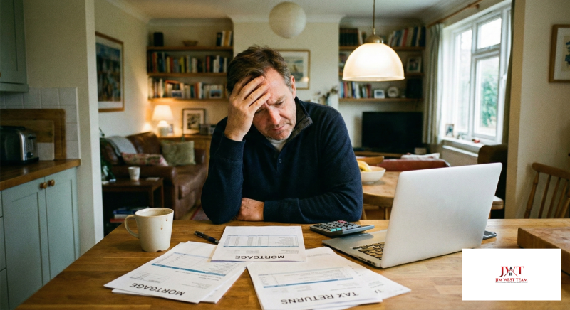 Marysville homeowner reviewing increasing mortgage and tax bills