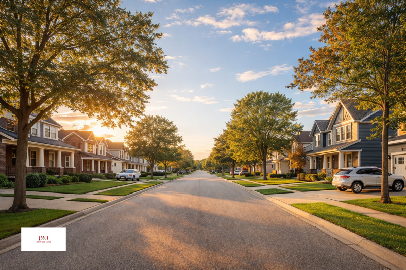Beautiful Marysville Ohio neighborhood with well-maintained homes