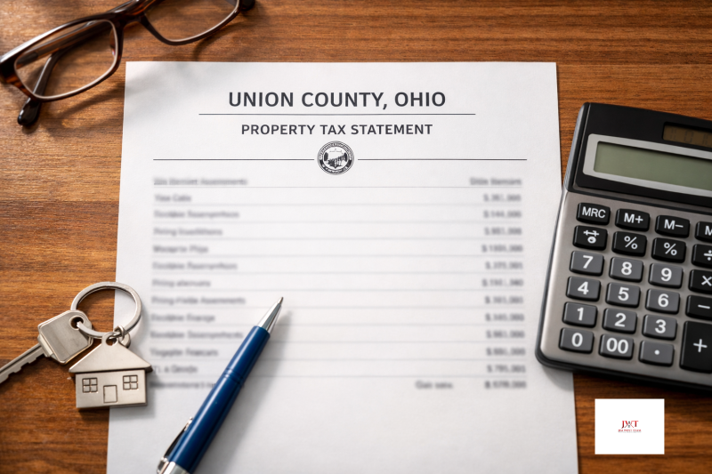 Union County Ohio property tax documents and calculator