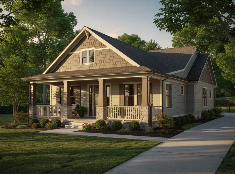 Craftsman-style home with front porch in Middle Tennessee