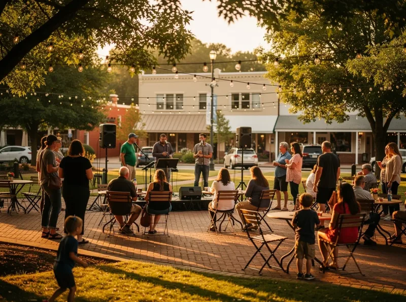 Community gathering atmosphere in Middle Tennessee