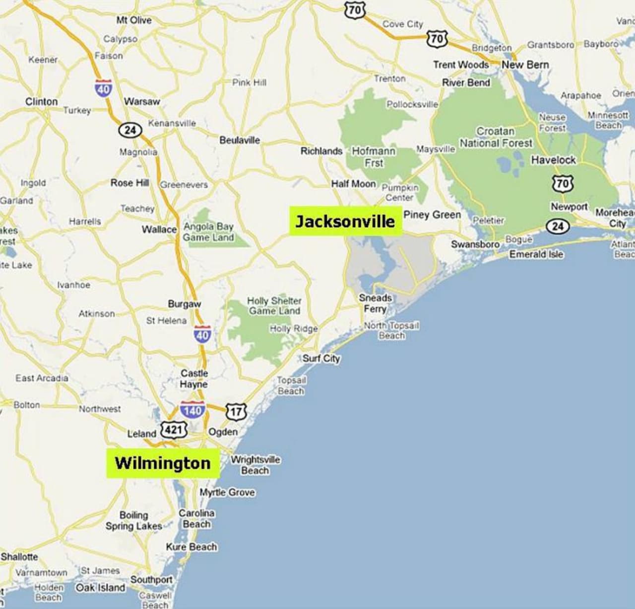 Jacksonville / Camp Lejeune inception-app-prod/NWFhODJmNzYtOTc4ZC00MzcwLWExNjEtODY5MjNmOTc4MjZh/content/2020/01/jacksonville-wilm-map.jpg