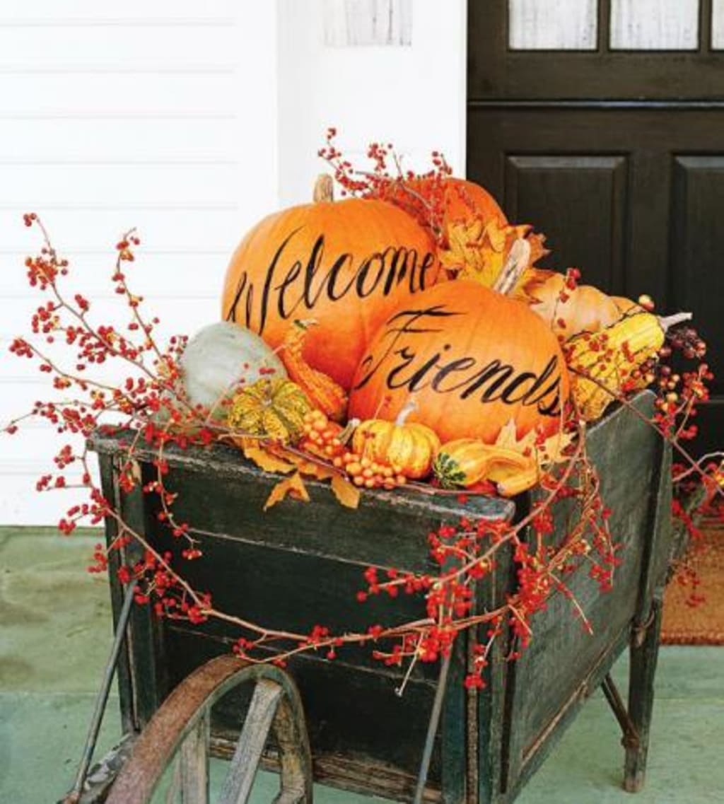 Pumpkin Decorating Ideas inception-app-prod/N2I3MTA0OTQtYTgwNS00M2UwLWFlOTctZDFjYjJhMDA3MTBi/media/2015/10/Welcome Pumpkins.jpg