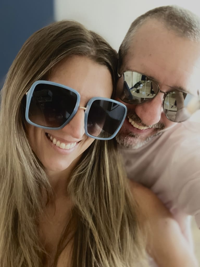 Alternate filtered version of Sean and Steavy selfie — artistic variation for social or brand use.