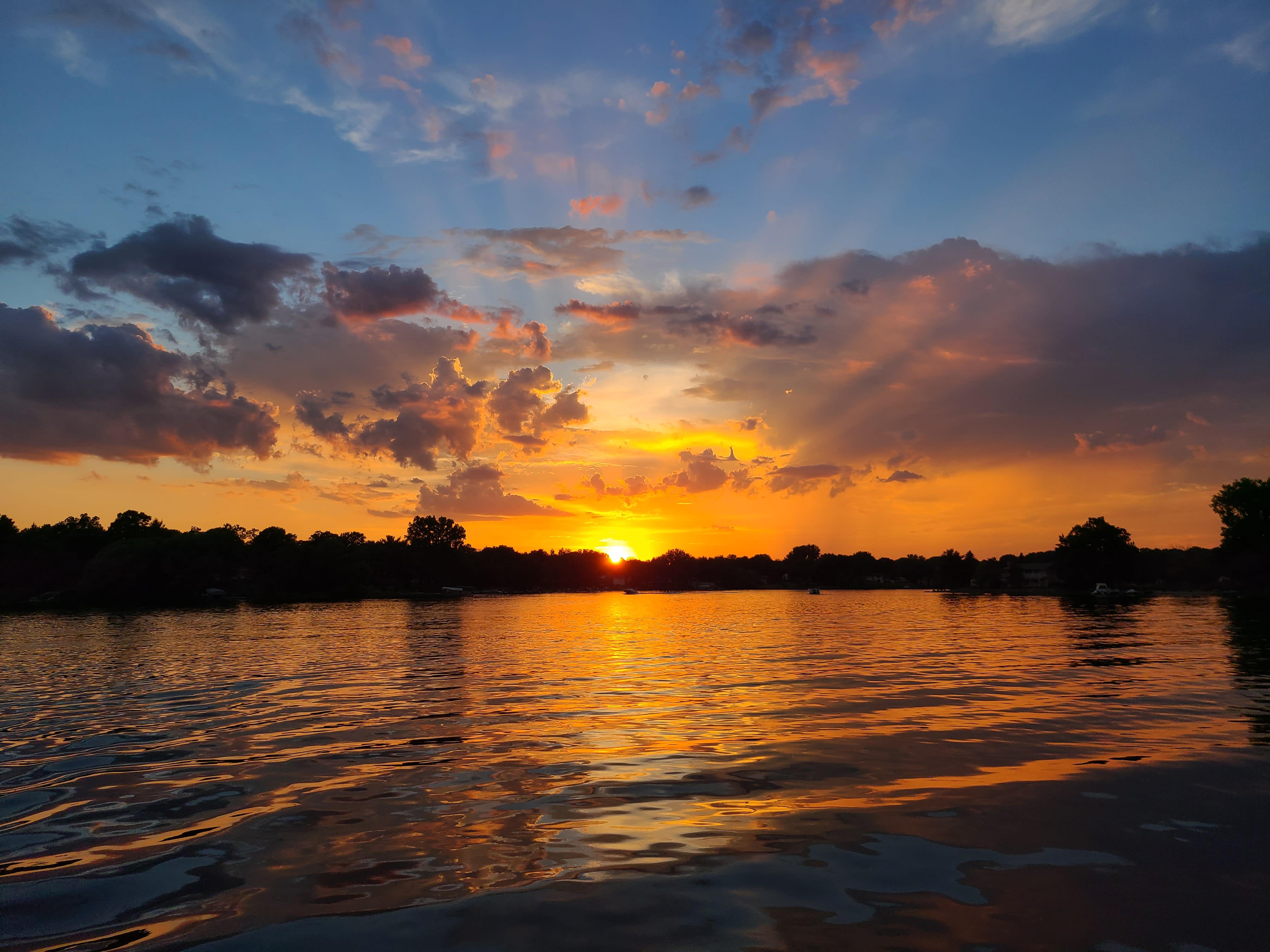 Lake Crooked Lake sunset