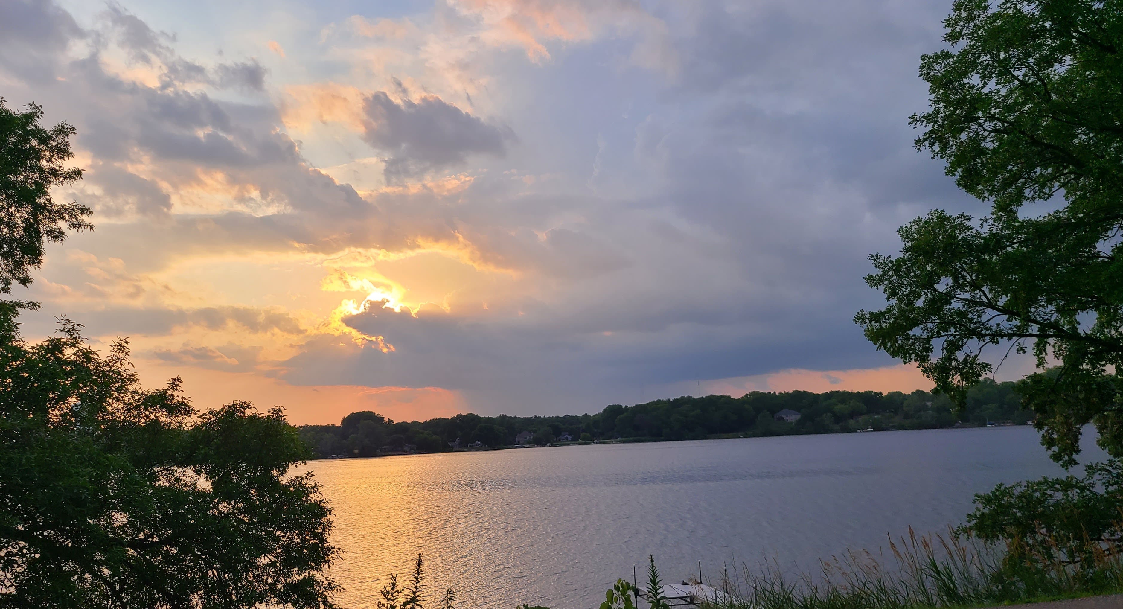 Lake homes in Ramsey County MN Gervais Lake Sunset