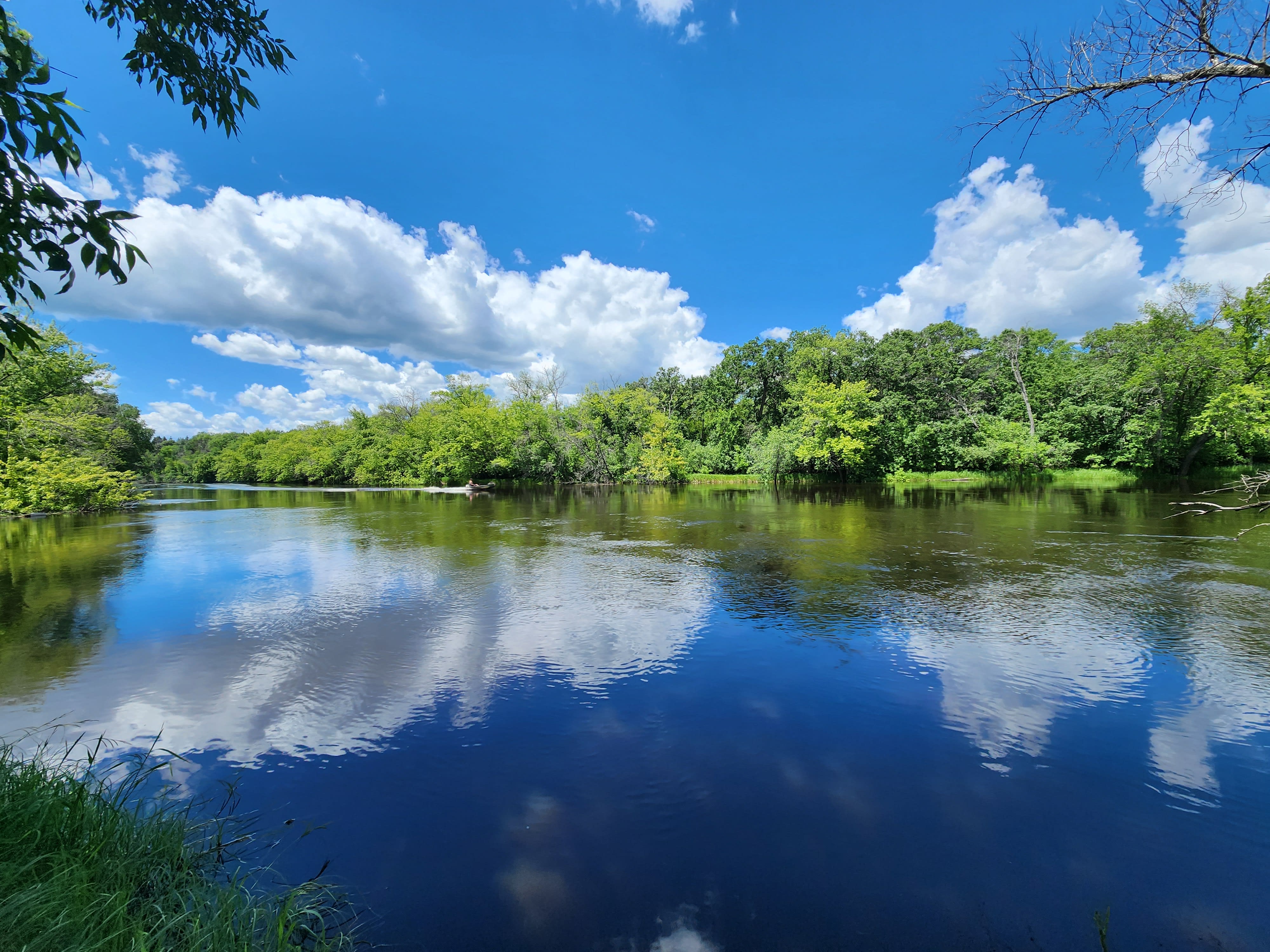Rum River reflecting the sky in St Francis