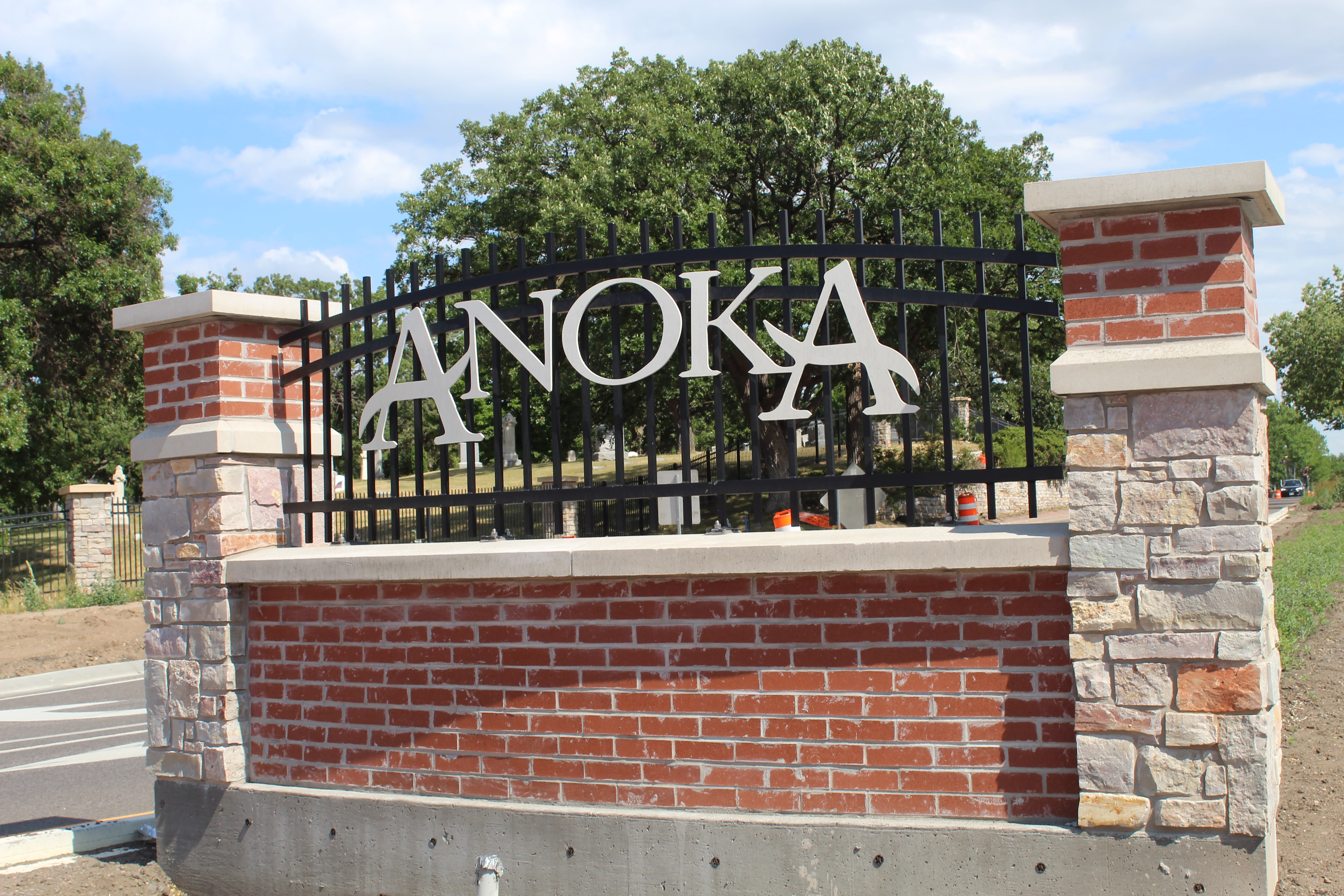 Anoka Homes For Sale Anoka sign on Main St