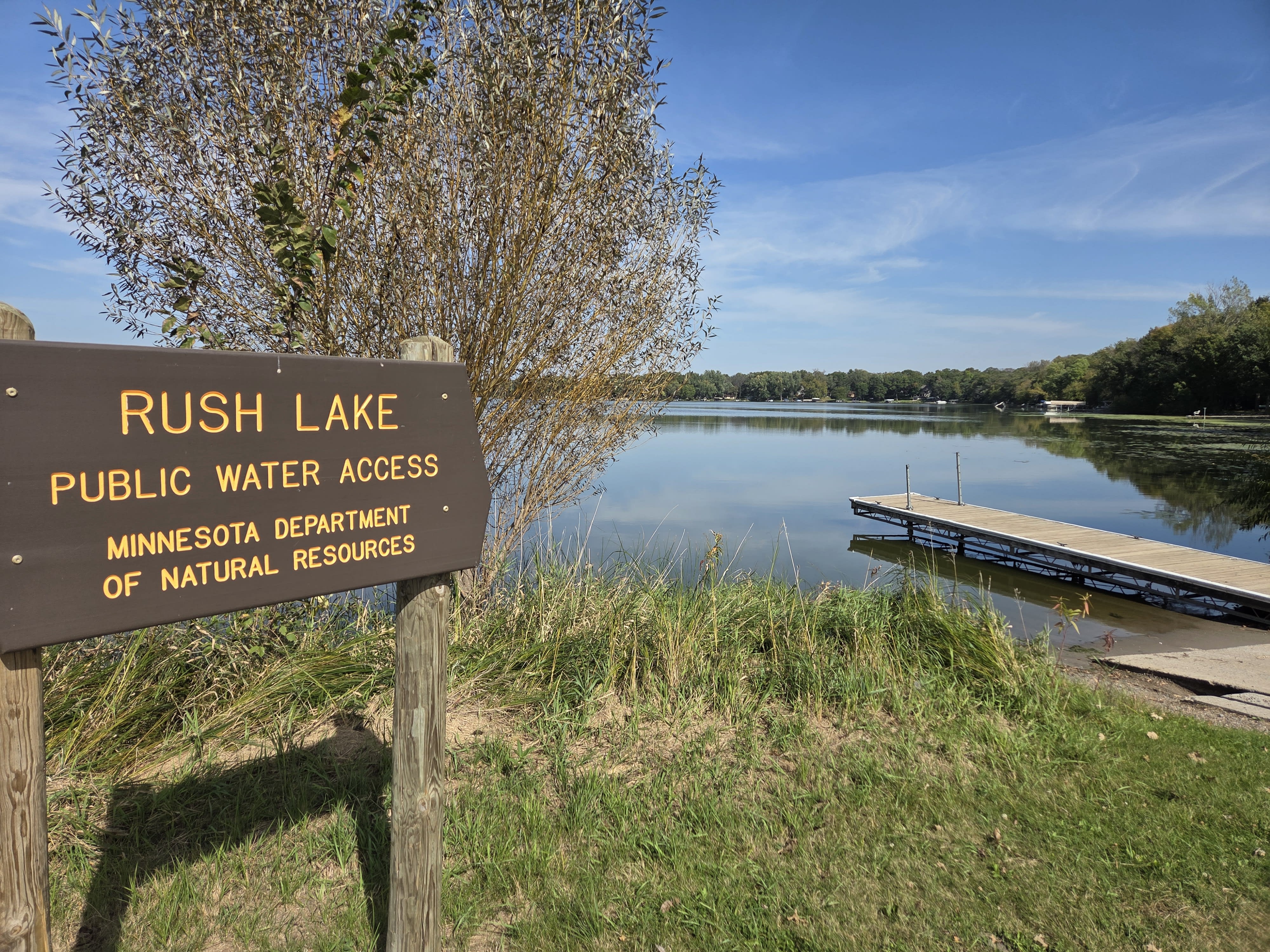 Rush Lake Boat landing in Sherburne County