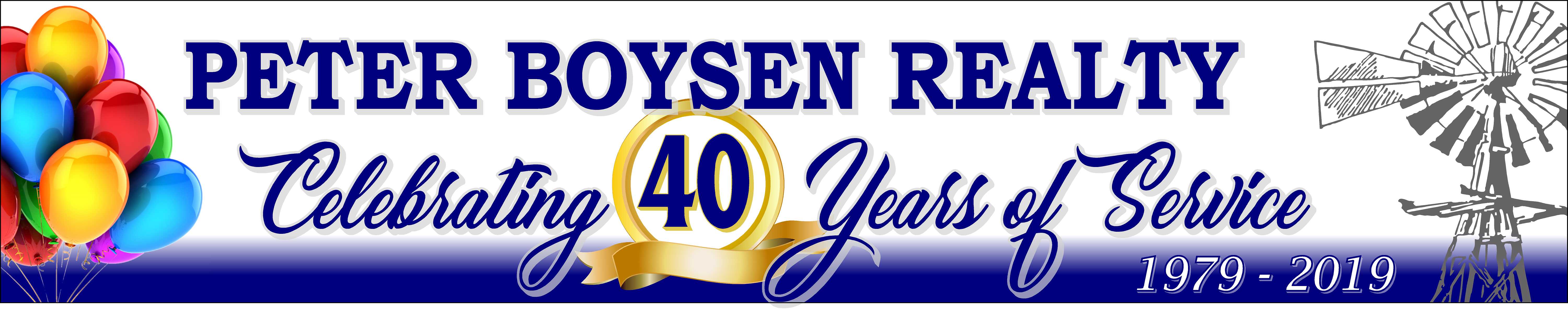 inception-app-prod/NjRiNDc0NDQtZjA5Yi00MTNkLWExZWMtNGFkMmRkMzdlZGY0/logo/2019/05/Peter Boysen Realty-40 Years by just signs - exterior.jpg