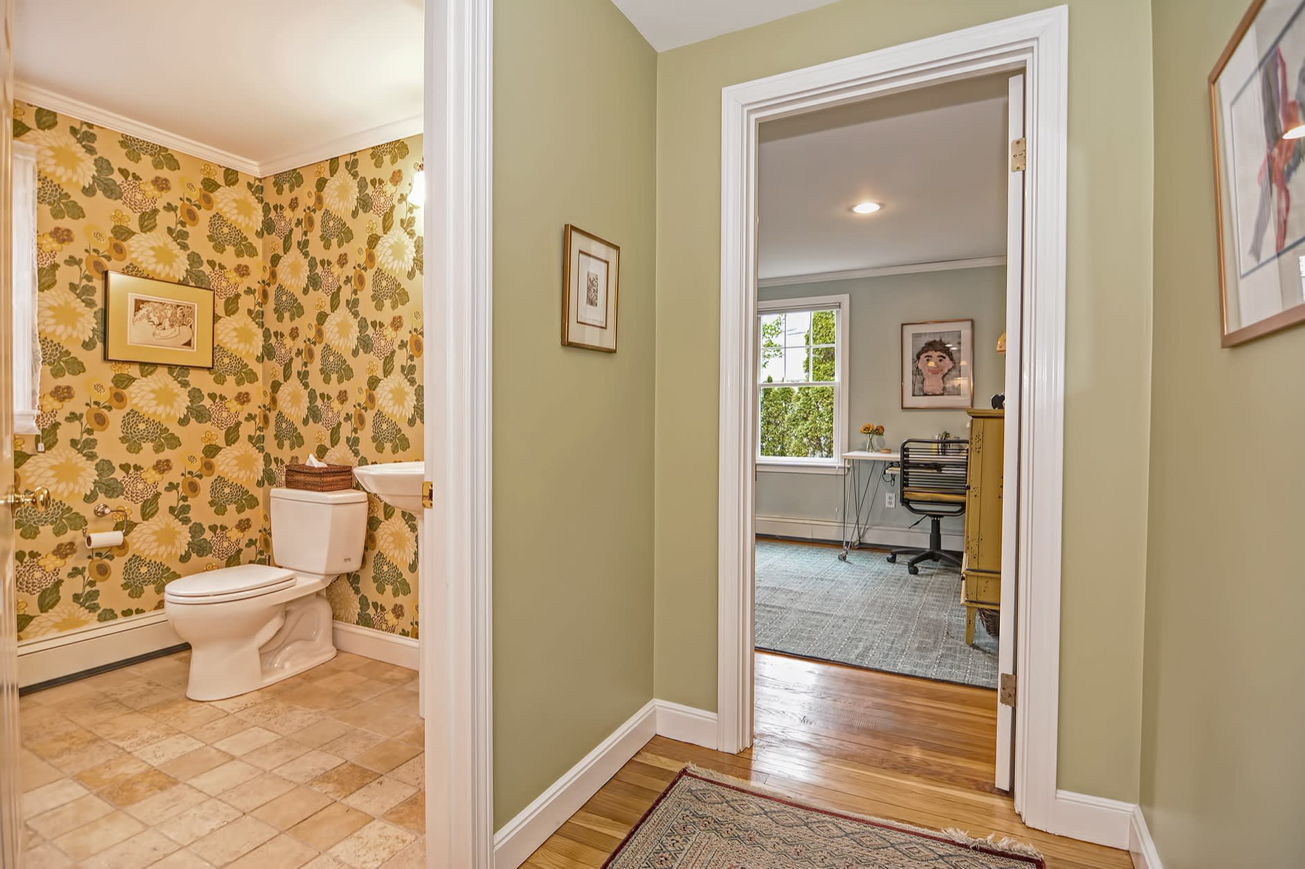 1st floor half bath and laundry