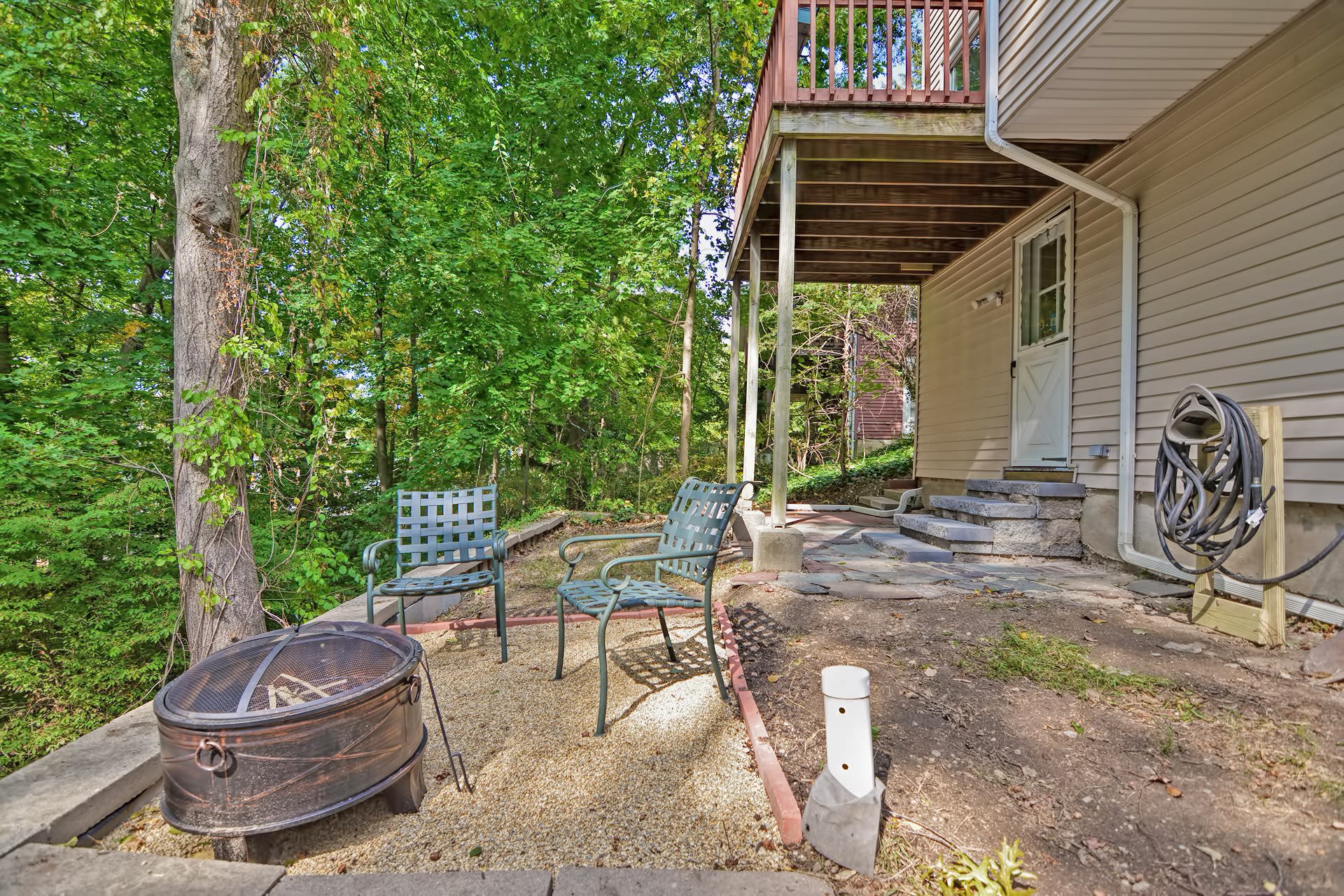 Rear patio and firepit