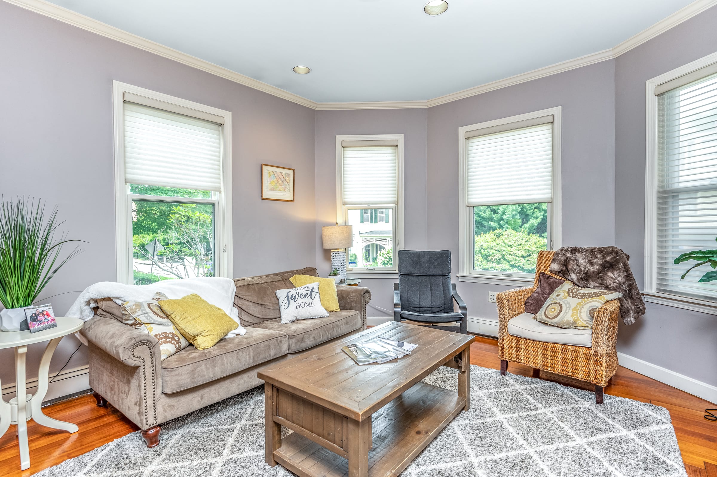 SOLD! 150 Walnut Street Unit 1 in Brookline living room
