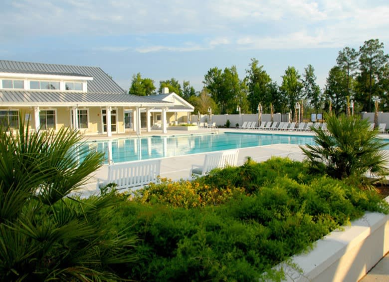 The Brunswick Forest Community center and outdoor pool.