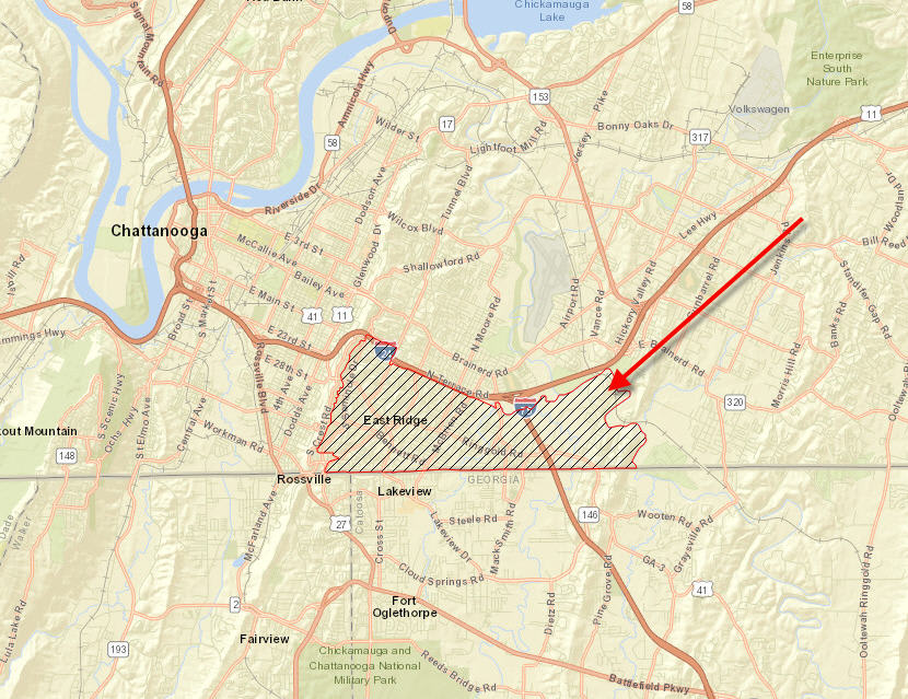 East Ridge, TN inception-app-prod/NzVhMTBhZmQtOTkzMS00YWE0LTk0ZjAtNjMyNTJiYmQzNTBh/content/2017/06/East Ridge map.jpg