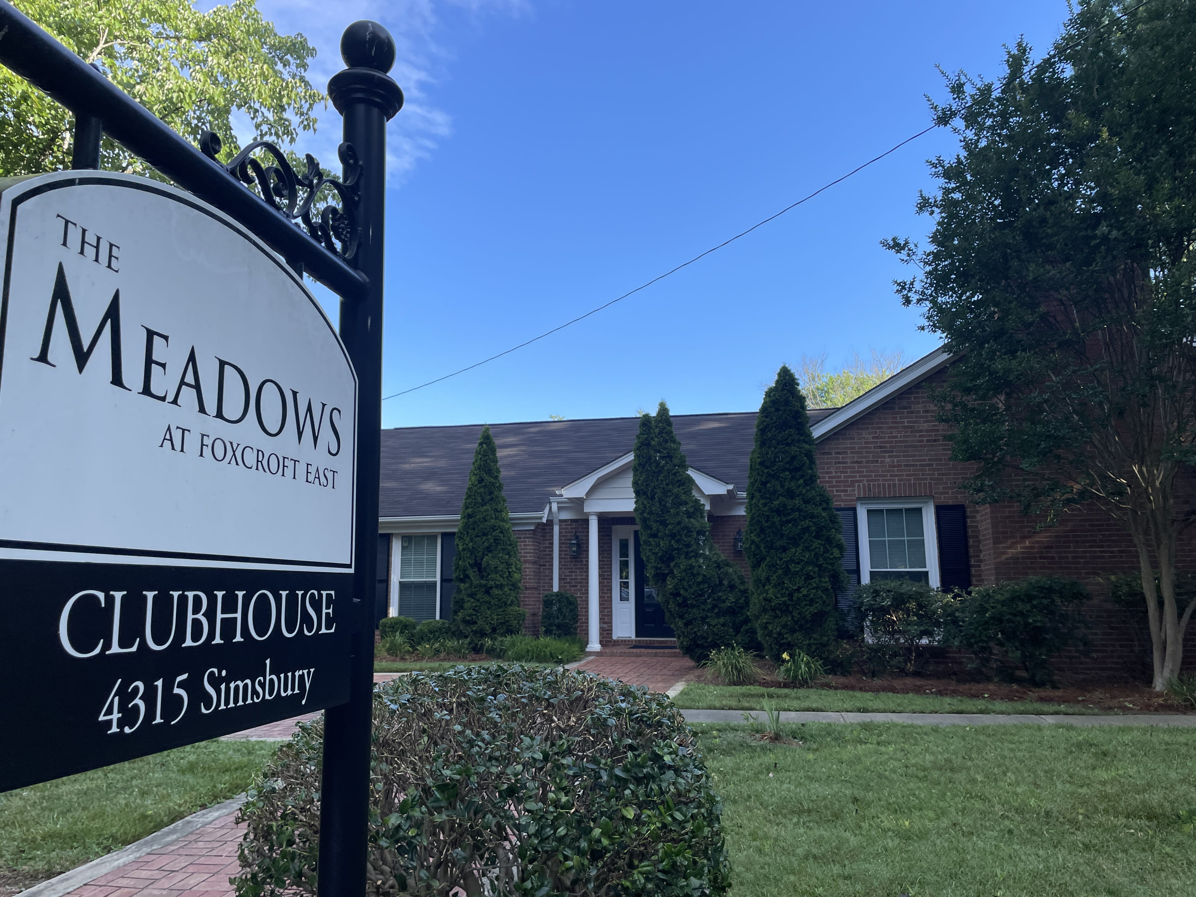 The Meadows Club House complements the pool