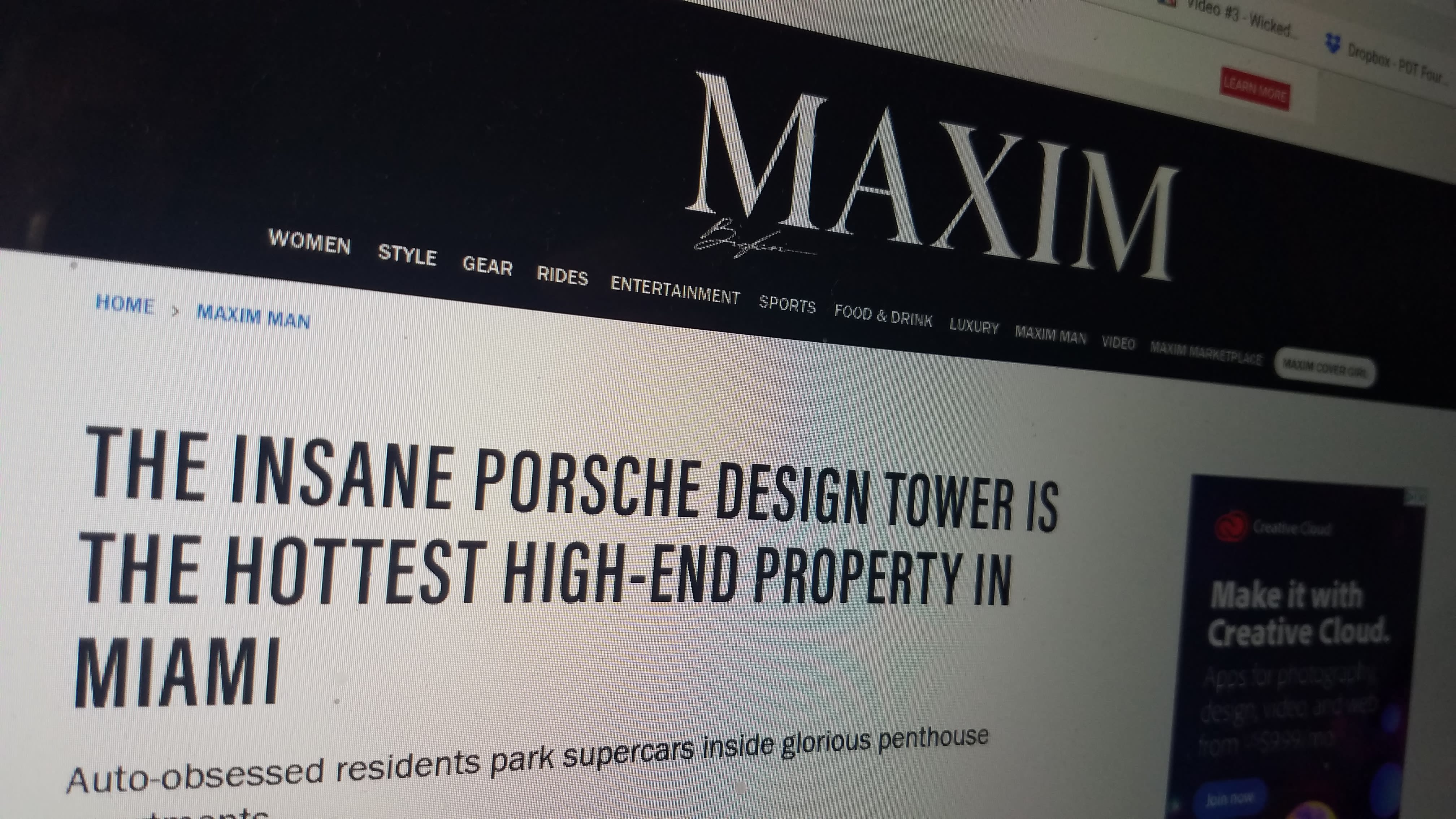 Maxim Magazine: "PORSCHE DESIGN TOWER IS THE HOTTEST HIGH-END PROPERTY IN MIAMI". inception-app-prod/ZDI3ZDE3MjktNDM4Zi00YWViLTljMDMtNjlkYmUwZDRmZDE2/content/2019/09/maximnews-2.jpg