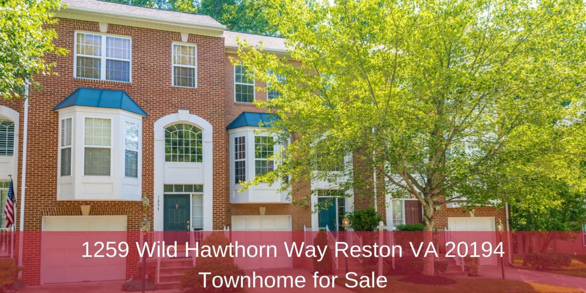 1259 Wild Hawthorn Way Reston Va 20194 Townhome For Sale
