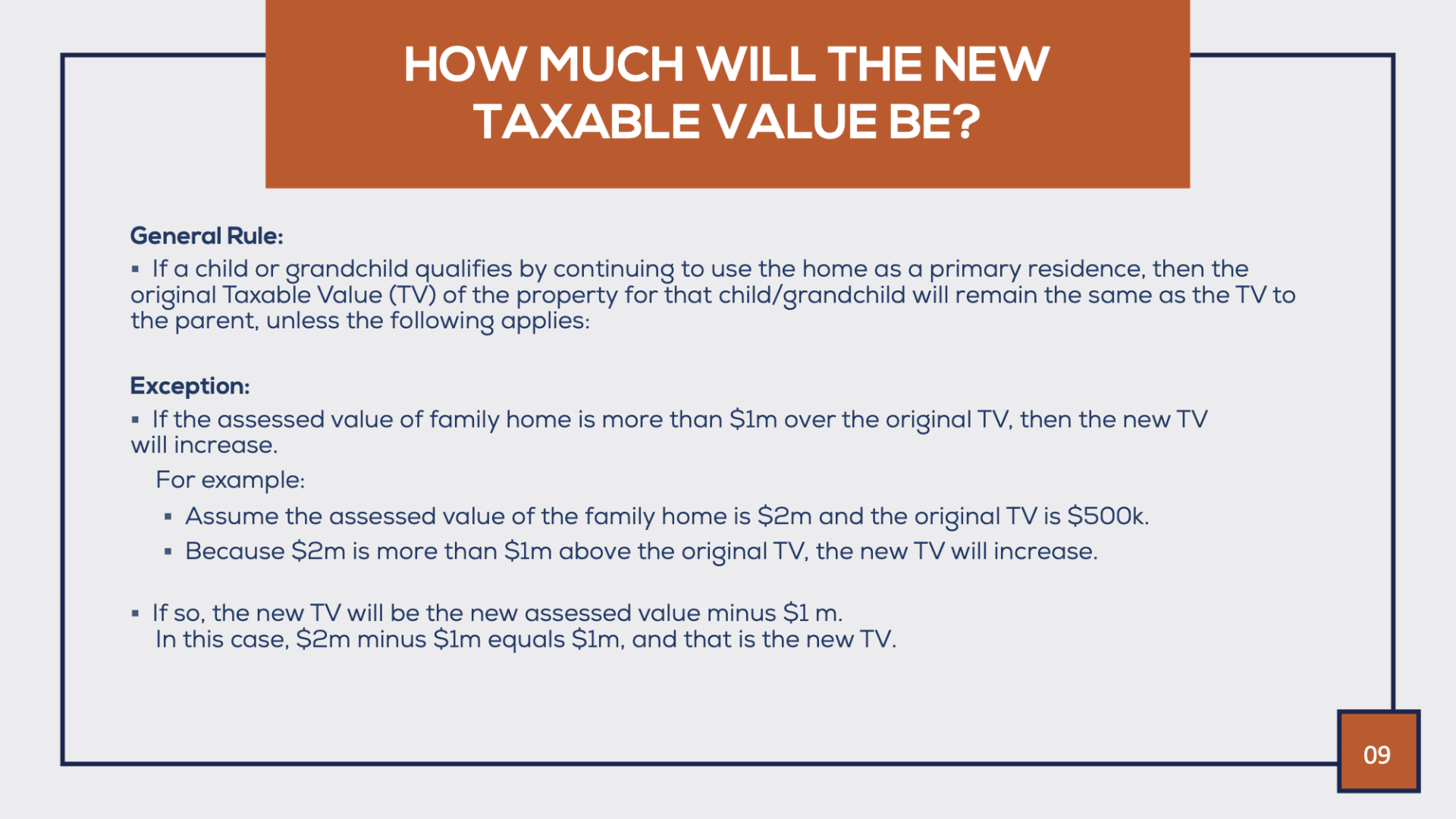 Calculating tax value under Prop 19