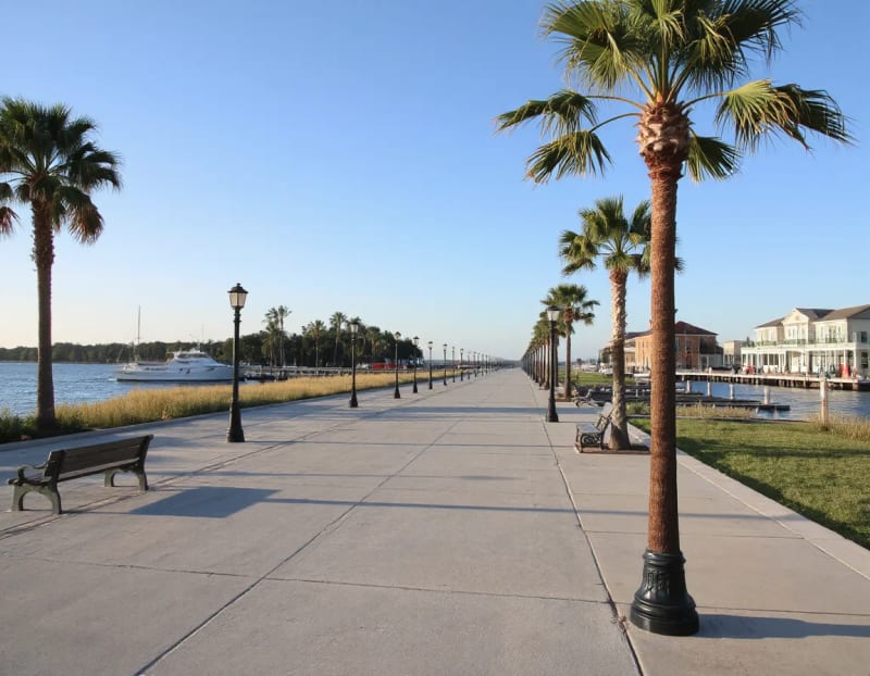 Coastal waterfront scenery in St. Augustine