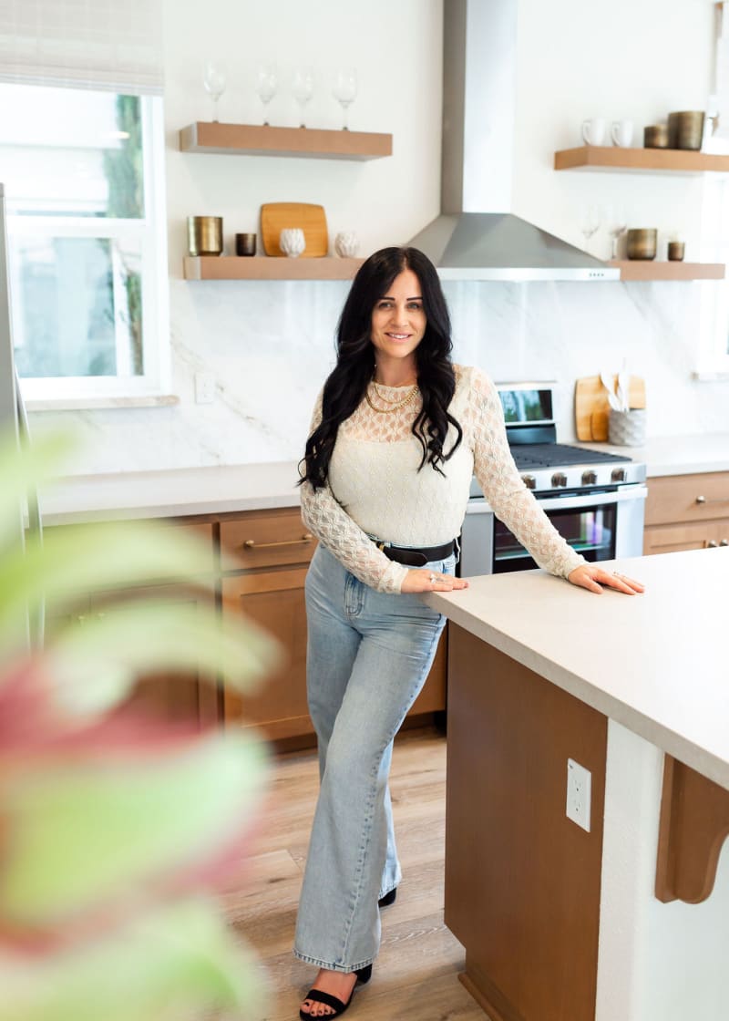Megan Branson touring a home kitchen with buyers in Solano County