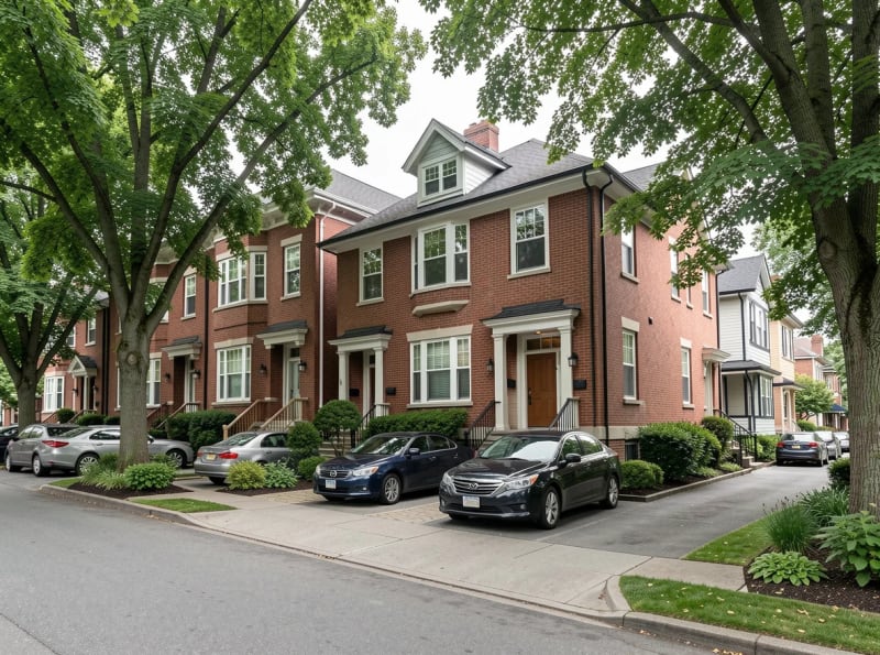 Walkable residential street in Capitol Hill Seattle