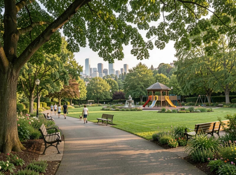 Queen Anne park and walking path
