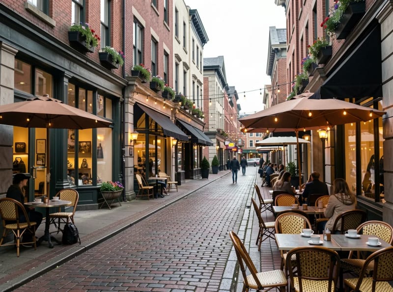 Capitol Hill retail corridor with cafes and classic Seattle character
