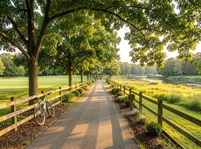Greenway and park recreation in Woodstock, Georgia