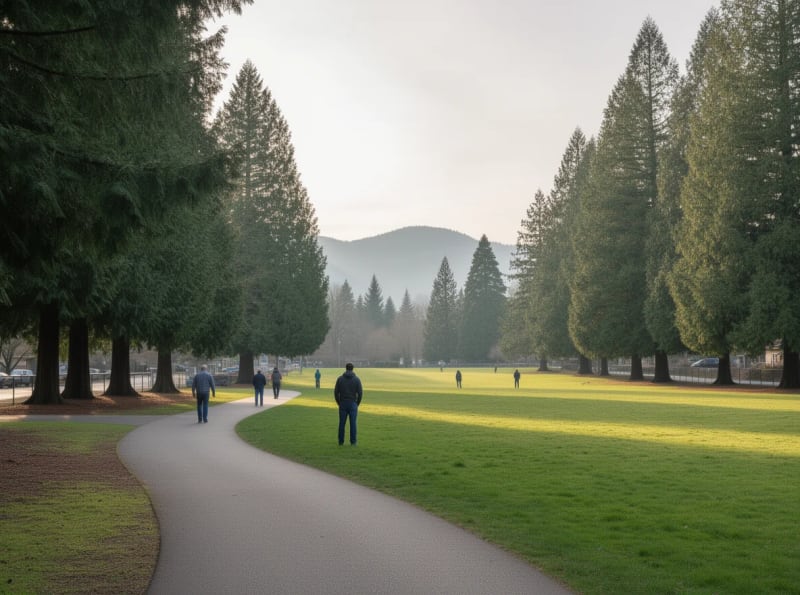 Park and walking path lifestyle in Graham, Washington