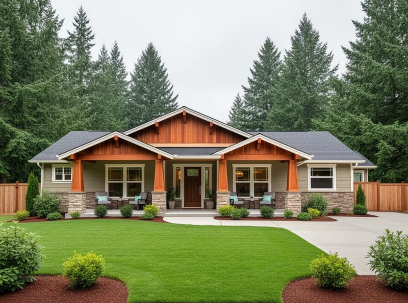 Rambler-style home on a large lot in Graham, Washington